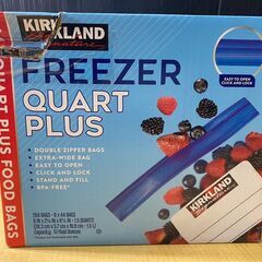 S708/カークランド シグネチャー フリーザー クォート プラス バッグ、264枚入り　44枚入り×6箱　冷凍/冷蔵保存　小物整理や持ち運びの画像