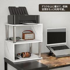 サイドテーブル⭐️おしゃれ S字ラック 40*29*51cm 大理石柄 ホワイトの画像
