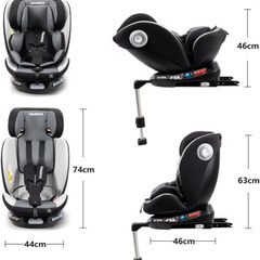 ⭐️新品⭐️ チャイルドシート 新生児〜12歳頃 360°回転式 ISOFIX +サポートレッグの画像