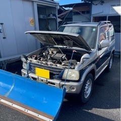 三菱　パジェロミニ　特殊車両　除雪　整地　取り外し可の画像