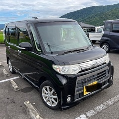 交渉中　格安車検付 タントカスタム  TVナビ・ETC付き　人気の黒の画像