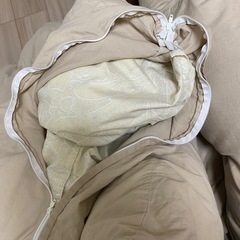 羽毛布団×2 （カバー付き）の画像