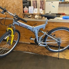 【前後サス付き】タイヤ新品！26インチ折りたたみMTBの画像