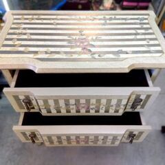 ロココ調 2段チェスト 幅：約70cm 猫脚 収納 家具 北欧 コンソール ヴィンテージ 札幌市 中央区 南12条の画像