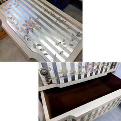 ロココ調 2段チェスト 幅：約70cm 猫脚 収納 家具 北欧 コンソール ヴィンテージ 札幌市 中央区 南12条の画像