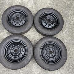 【バランス済☆レボGZ 6～7分山】ワゴンR アルト スペーシア 純正スチールホイール☆145/80R13 BSブリザック☆1台分 81219 検)スズキ  溝たっぷりスタッドレス付きのスズキ純正スチール入庫です！ スズキ