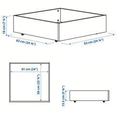 無料 イケア IKEA BRUKSVARA ブルクスヴァーラベッド下収納ボックス 2個 63x62 cm
の画像