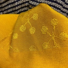 正絹　　新品　きれいイエロー半幅帯いかがでしょうか？の画像
