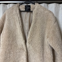 フリーサイズ　フワモココート　ベージュの画像
