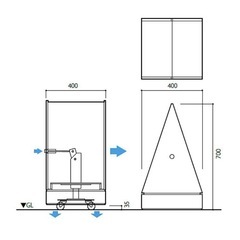 領収書発行可能　新品ヒガノ ムーブサインパネル PMB-102H-MS ムーブ型の画像
