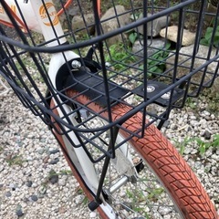 648、折りたたみ自転車20インチ白橙の画像