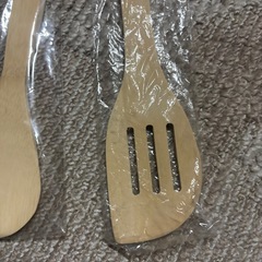新品未使用　竹じゃくし　フライ返し　2個セットの画像