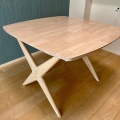 ★美品★ニトリ　2人用ダイニングテーブルとチェアセット90cmの画像