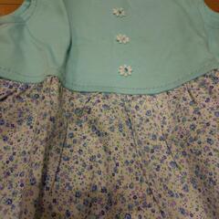 ハンドメイド　ジャンパースカート　サイズ90　小花柄の画像
