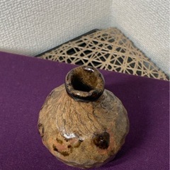 配送可能　小壺 花入 花器 古美術 アンティーク 油壺 花瓶 時代物　古道具　古玩　骨董　古董 の画像