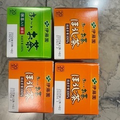 伊藤園　ティーパック　緑茶・ほうじ茶　20包　4箱の画像