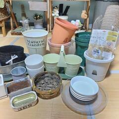 （お話中）鉢、受け皿色々セット（小～中）観葉植物等に