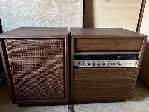 ヴィンテージ　HITACHI レコードステレオ HITACHI 日立 レコードプレーヤー レトロの通販 by しとんしとん