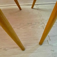 ダイニングチェア2脚　椅子　オレンジ　イエロー黄色の画像