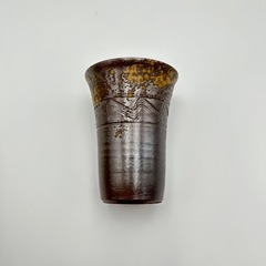 【美品】熊本県伝統的工芸品　小代焼　末安窯　ビアグラス2個セットの画像