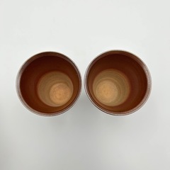 【美品】熊本県伝統的工芸品　小代焼　末安窯　ビアグラス2個セットの画像