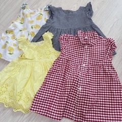 女の子　夏服　ワンピース　ドレス　スタイ　水着　まとめ売り　80 ブラウス トップス セットの画像