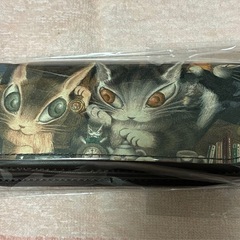 猫のダヤン シルバージュビリー革メガネケースの画像