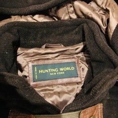 【着払いも可能】HUNTING WORLD 黒ブラウンダッフルコートの画像