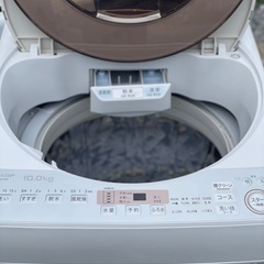 送料・設置込み可　洗濯機　10kg SHARP 2019年【分解クリーニング済み】の画像