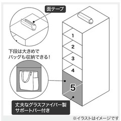 ニトリ　吊り収納 吊るす収納　収納ボックス付き　②の画像