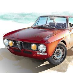 【額縁入りイラスト】Alfa Romeo GTV 2000 19...