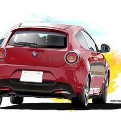【額縁入りイラスト】ALFA ROMEO MITO RED【2L...
