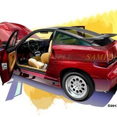 【額縁入りイラスト】ALFA ROMEO SZ 02【2Lサイズ...