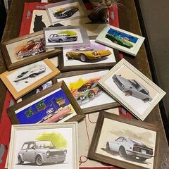 【額縁入りイラスト】ALFA ROMEO SZ 02【2Lサイズカーイラスト】インテリア小物の画像