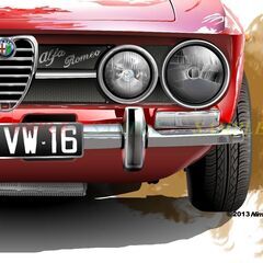 【額縁入りイラスト】ALFAROMEO GIULIA GT 01...