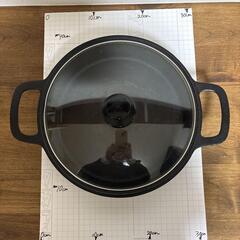 【南部鉄器 すき焼き鍋／両手鍋タイプ／直径27.5cm】の画像