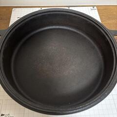 【南部鉄器 すき焼き鍋／両手鍋タイプ／直径27.5cm】の画像