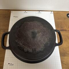 【南部鉄器 すき焼き鍋／両手鍋タイプ／直径27.5cm】の画像