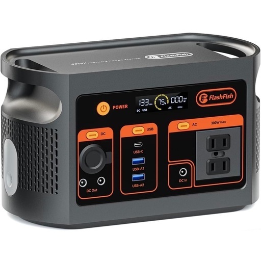 【売約済】最終価格 キャンプやBBQに需要爆発中！ 新品未開封 ポータブル電源 小型 179.2Wh/300W 軽量 コンパクト リン酸鉄リチウム ポータブルバッテリー 高出力AC300W 70分満充電 UPS機能 純正弦波 LEDライト付き パススルー機能 ソーラーパネル対応 家庭用蓄電池 小型発電機 キャンプ 車中泊 停電対策 防災グッズ 地震台風時に非常用電源