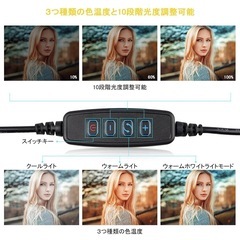 新品未開封 2台セット 撮影用ライト 照明ライト 調光可能 10000K ビデオライト LED写真ライト 三脚スタンド と9色カラーフィルター付き 撮影/ビデオ/YouTube/TikTokの画像