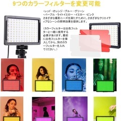 新品未開封 2台セット 撮影用ライト 照明ライト 調光可能 10000K ビデオライト LED写真ライト 三脚スタンド と9色カラーフィルター付き 撮影/ビデオ/YouTube/TikTokの画像