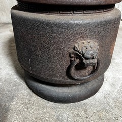 鋳鉄製 火鉢 レトロ インテリア アンティークの画像