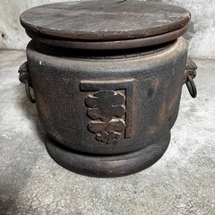 鋳鉄製 火鉢 レトロ インテリア アンティークの画像