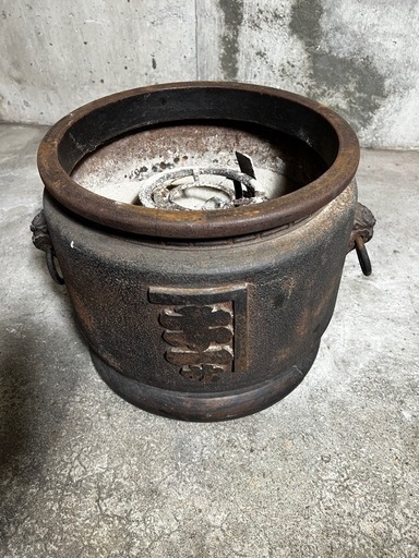 鋳鉄製 火鉢 レトロ インテリア アンティーク