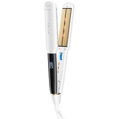 新品未開封 ANLAN ヘアアイロン ストレートアイロン 赤色LED近赤外線 マイナスイオン 36mmワイドプレート 急速加熱 時短 100℃~230℃ ツヤ髪 2Way ストレート カール 誕生日 プレセント（白）の画像