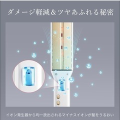 新品未開封 ANLAN ヘアアイロン ストレートアイロン 赤色LED近赤外線 マイナスイオン 36mmワイドプレート 急速加熱 時短 100℃~230℃ ツヤ髪 2Way ストレート カール 誕生日 プレセント（白）の画像