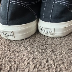 adidas nizza hiブラックハイカットスニーカー F34057の画像