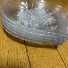 未使用クリスタル皿5枚セットの画像