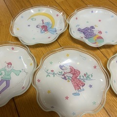 ピエロのお皿5枚セットの画像