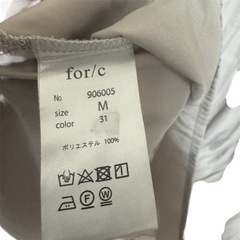 【フォーシー】レディース オシャレ7分袖 グレー ボタン付き シャツ Mの画像